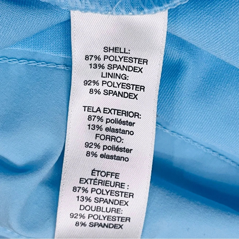 Chicos Zenergy Skirt Skort Sz 0 (4/6 S) Activewear Pull On Blue Sky Zip/Pockets